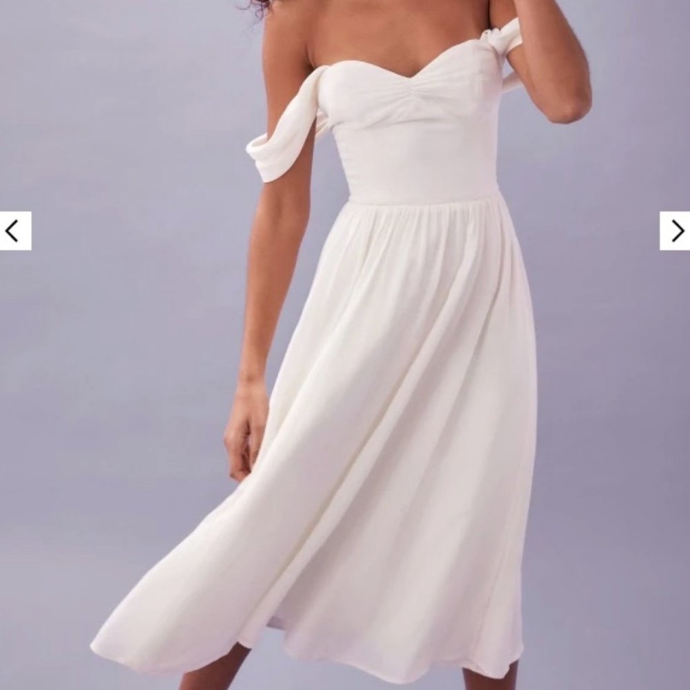 NWOT Reformation "Violet" Dress in Ivory